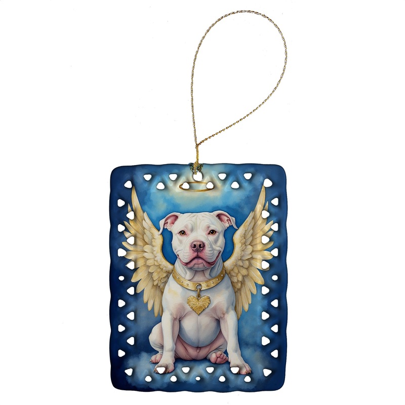 Pit Bull Terrier My Angel Porcelain Ornament