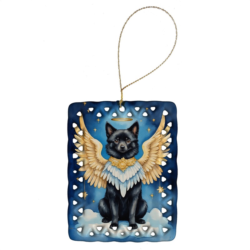 Schipperke My Angel Porcelain Ornament