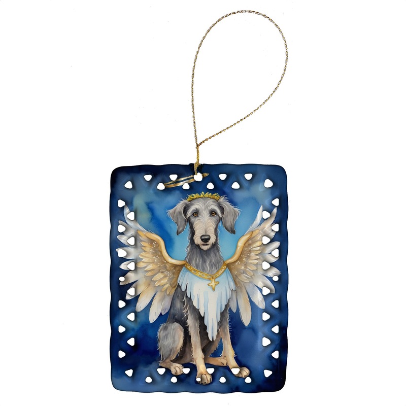 Scottish Deerhound My Angel Porcelain Ornament
