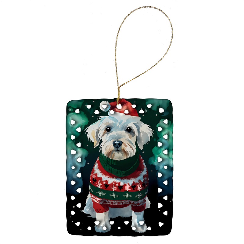 Sealyham Terrier Christmas Porcelain Ornament