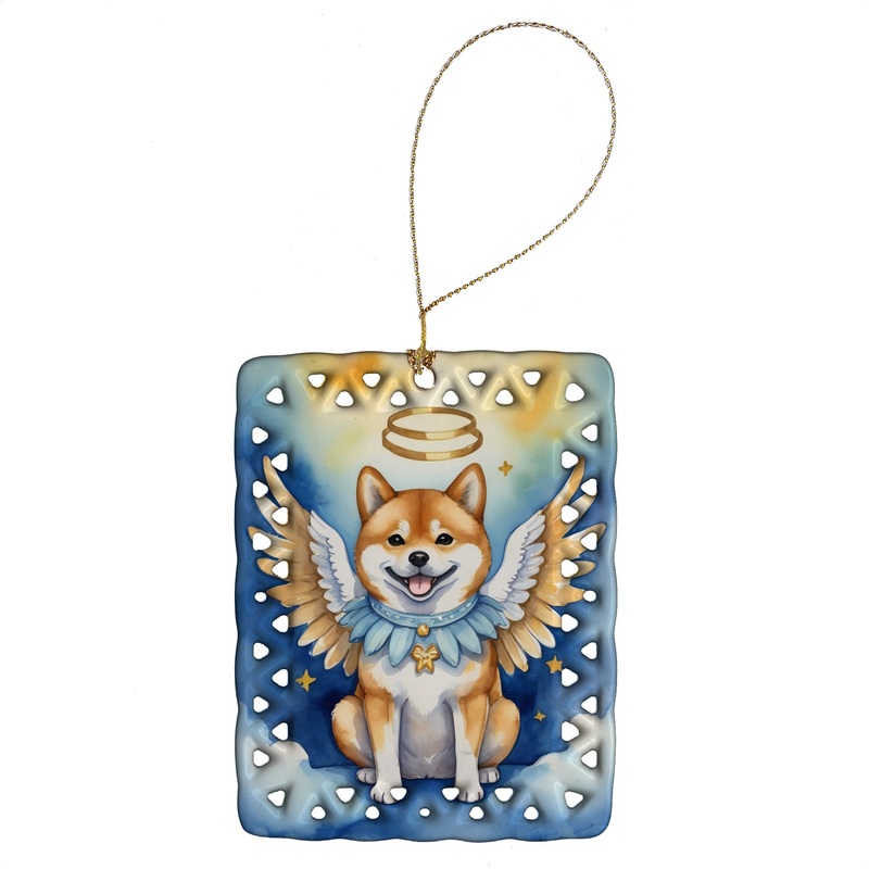 Shiba Inu My Angel Porcelain Ornament