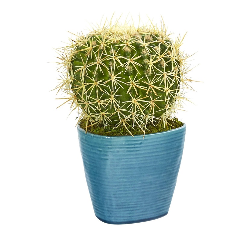 11 Cactus Succulent Artificial Plant in Blue Planter
