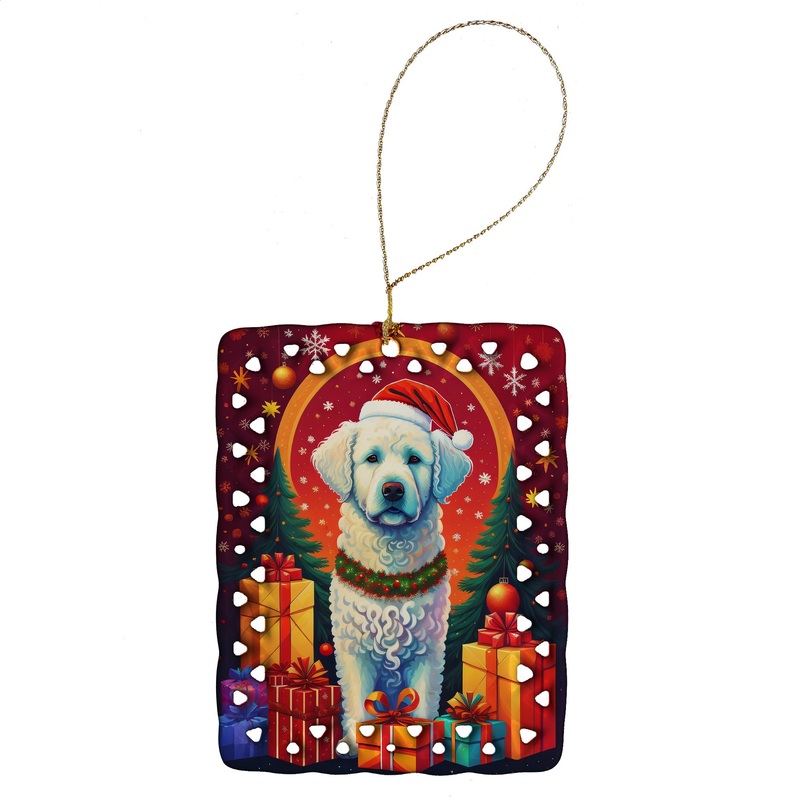 Kuvasz Holiday Christmas Porcelain Ornament