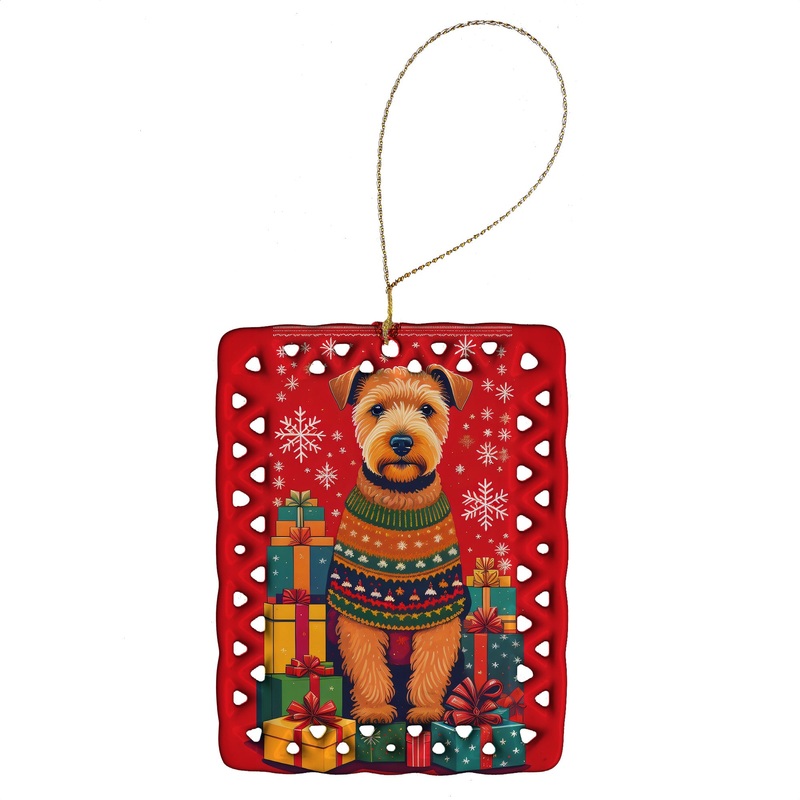 Lakeland Terrier Holiday Christmas Porcelain Ornament