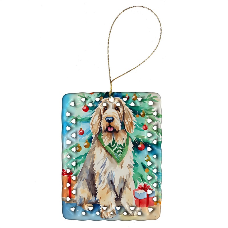 Otterhound Christmas Porcelain Ornament