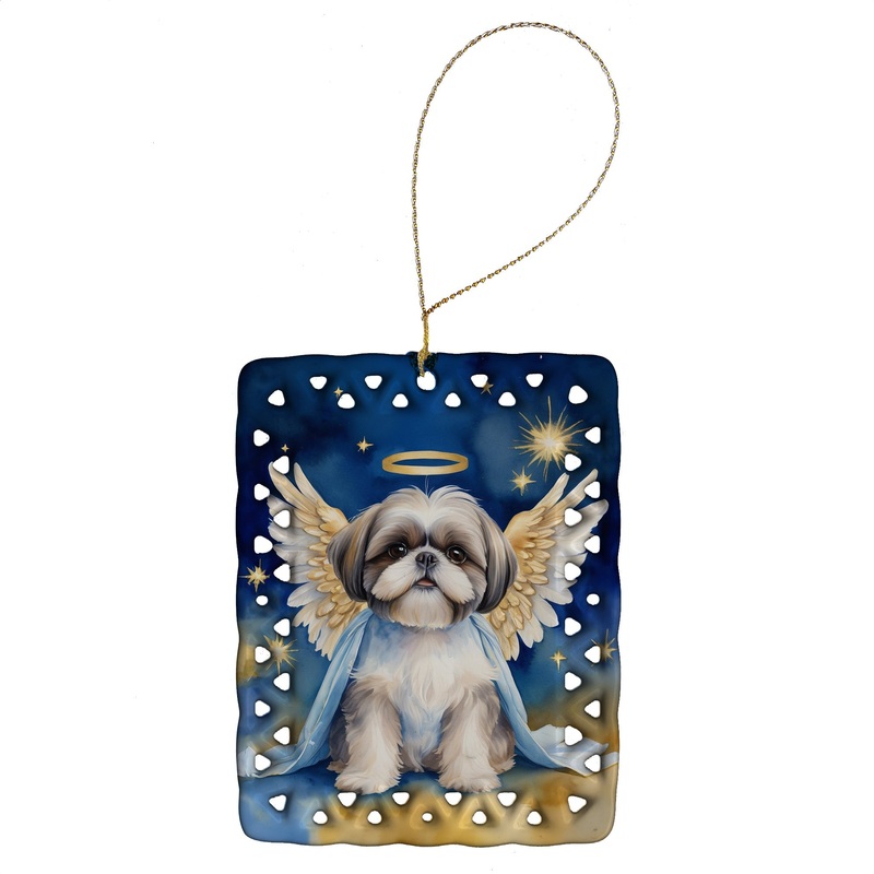 Shih Tzu My Angel Porcelain Ornament