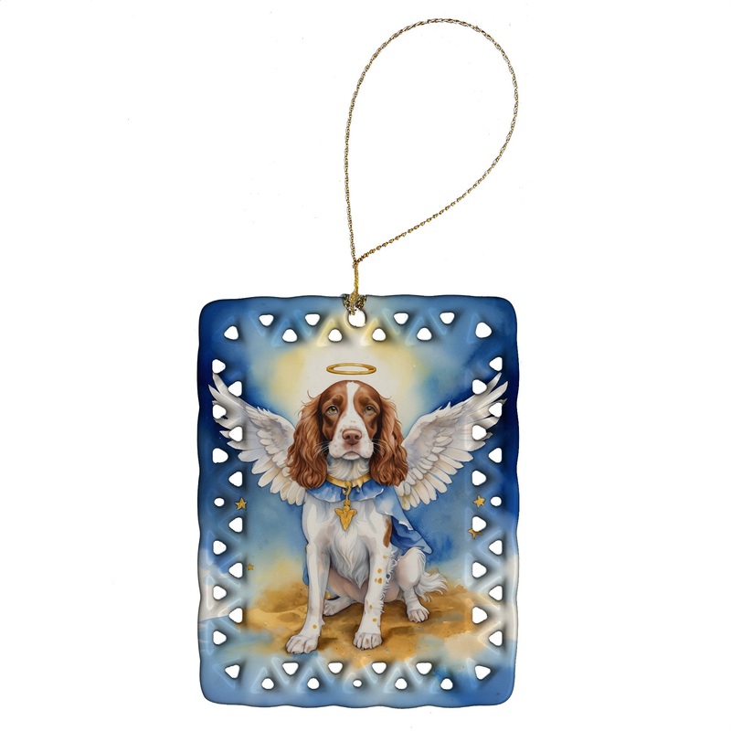 Welsh Springer Spaniel My Angel Porcelain Ornament