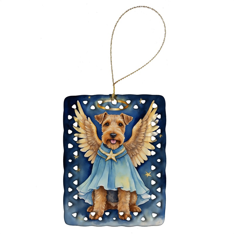 Welsh Terrier My Angel Porcelain Ornament