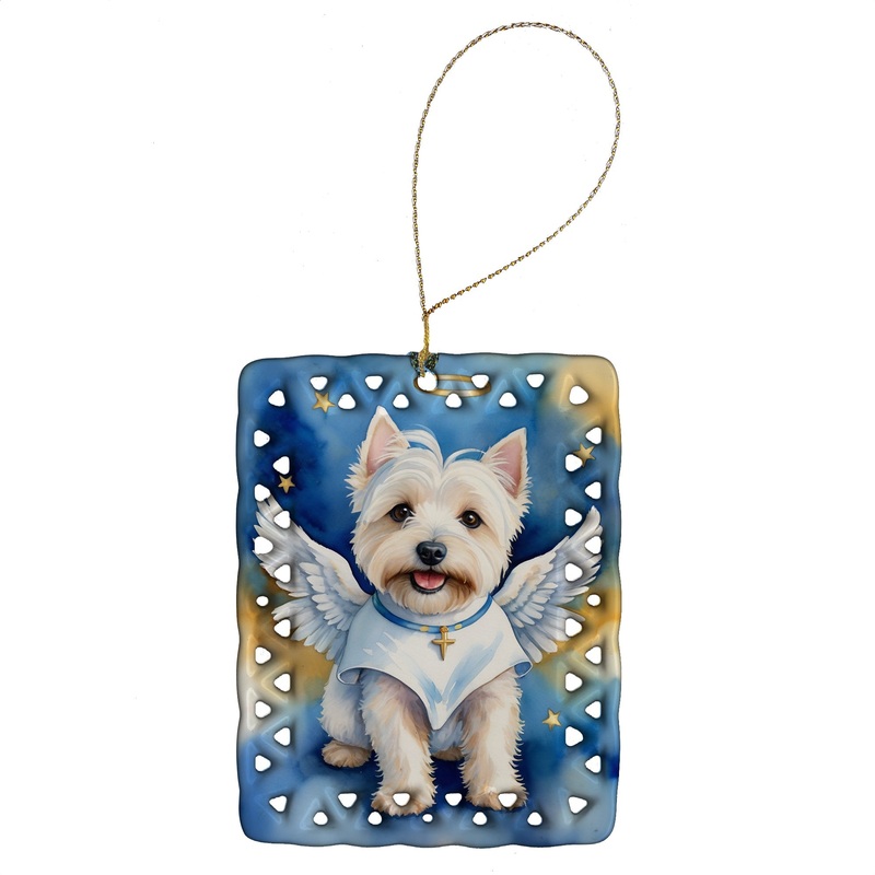 Westie My Angel Porcelain Ornament