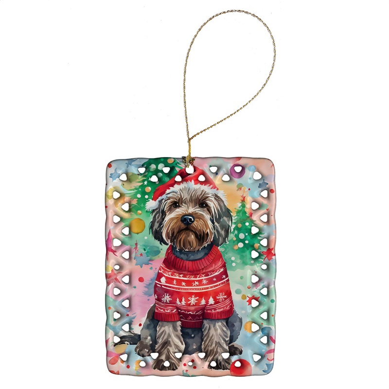Wirehaired Pointing Griffon Christmas Porcelain Ornament