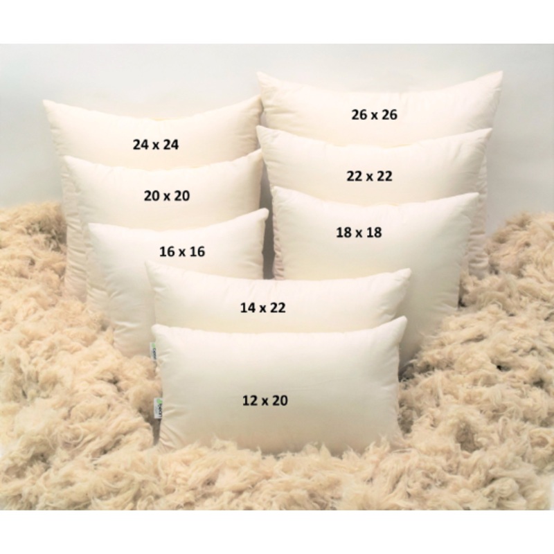 Kapok Throw Pillows - 100% Organic - Euro Sizes - Kapok Filled - Vegan Luxury