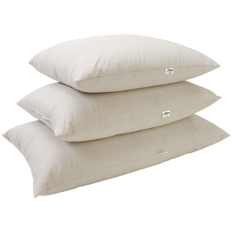 Organic Kapok Sleep Bed Pillows with 100% Organic Cotton Fabric - Plant Based Vegan