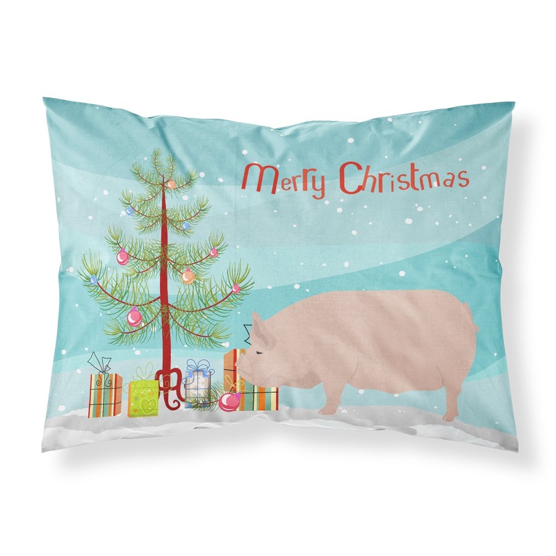 Welsh Pig Christmas Fabric Standard Pillowcase  Artistic Decorative Front, White Back BB9304PILLOWCASE