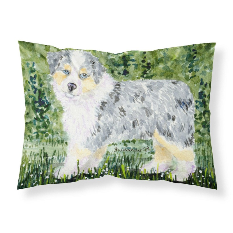 Australian Shepherd Standard Pillowcases  Artistic Decorative Front, Crisp White Back