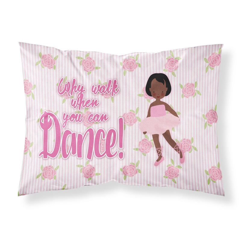 Ballet African American Short Hair Fabric Standard Pillowcase  Artistic Decorative Front, White Back BB5384PILLOWCASE