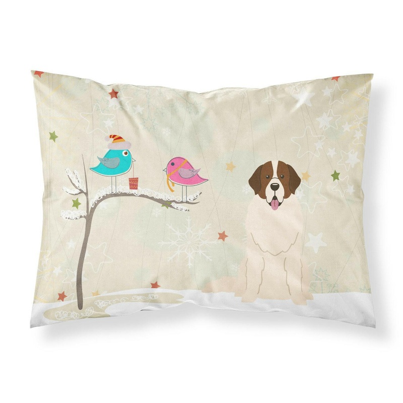 Christmas Presents between Friends Moscow Watchdog Fabric Standard Pillowcase  Artistic Decorative Front, White Back BB2499PILLOWCASE
