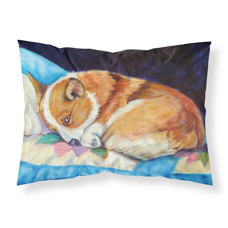 Corgi Standard Pillowcases  Artistic Decorative Front, Crisp White Back