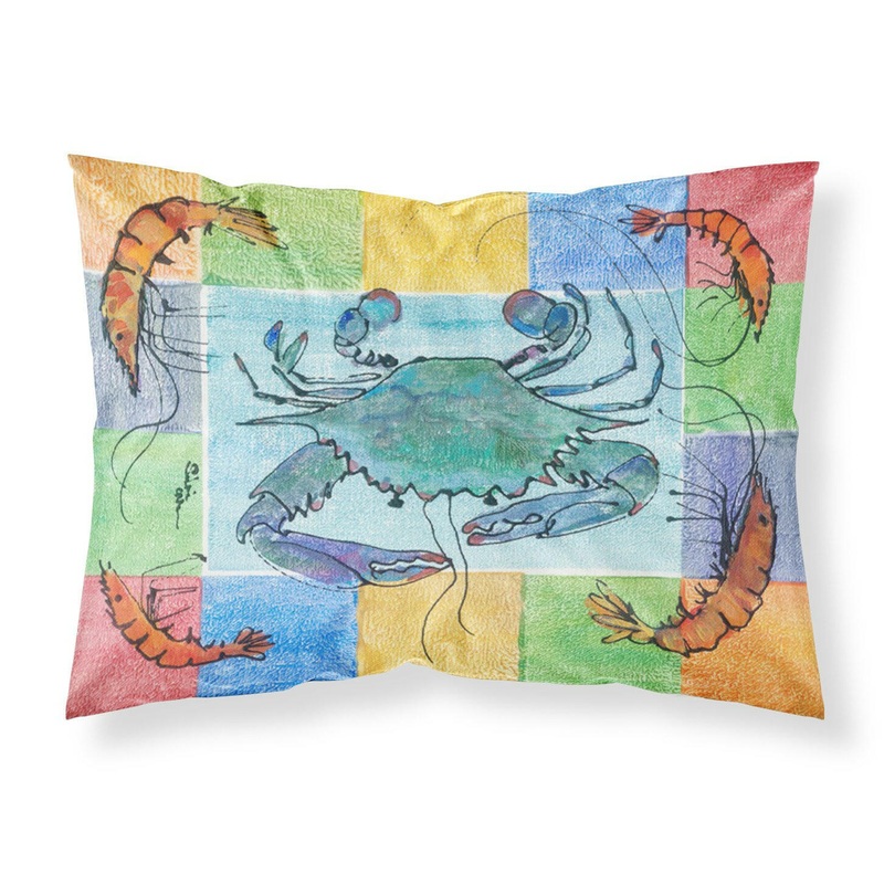 Crab Standard Pillowcases  Artistic Decorative Front, Crisp White Back
