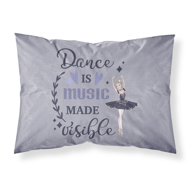 Dance is music made visible Fabric Standard Pillowcase  Artistic Decorative Front, White Back