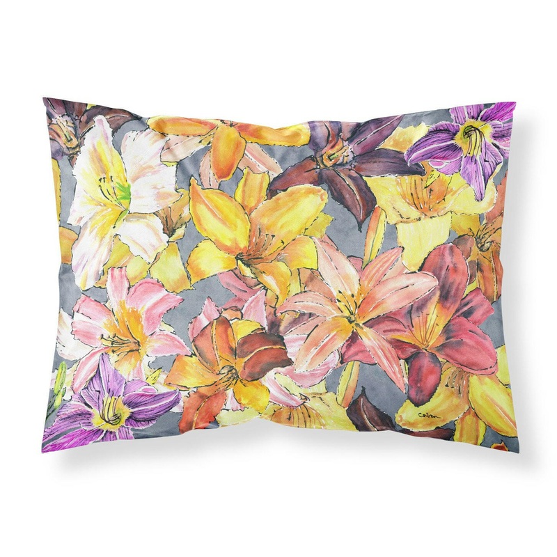 Day Lillies Standard Pillowcases  Artistic Decorative Front, Crisp White Back