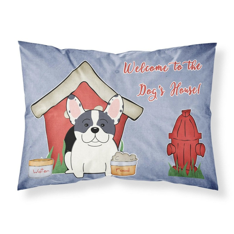 Dog House Collection French Bulldog Piebald Fabric Standard Pillowcase  Artistic Decorative Front, White Back BB2765PILLOWCASE