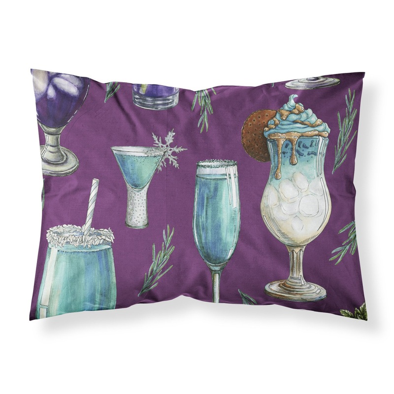 Drinks and Cocktails Purple Fabric Standard Pillowcase  Artistic Decorative Front, White Back BB5204PILLOWCASE