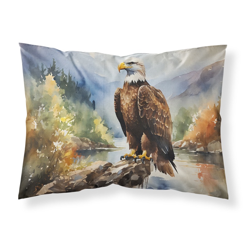 Eagle Standard Pillowcase  Artistic Decorative Front, White Back