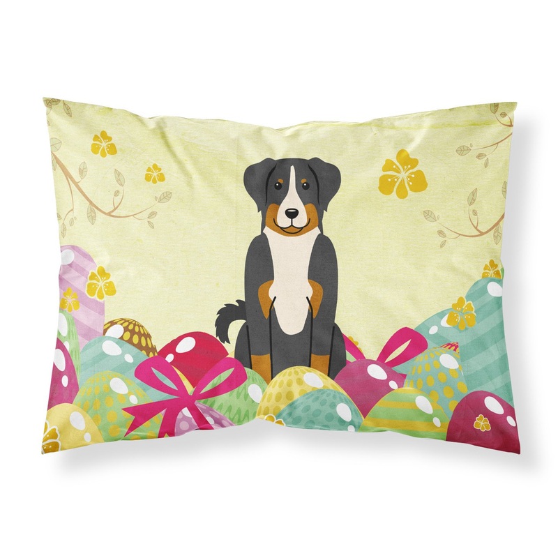 Easter Eggs Appenzeller Sennenhund Fabric Standard Pillowcase  Artistic Decorative Front, White Back BB6043PILLOWCASE