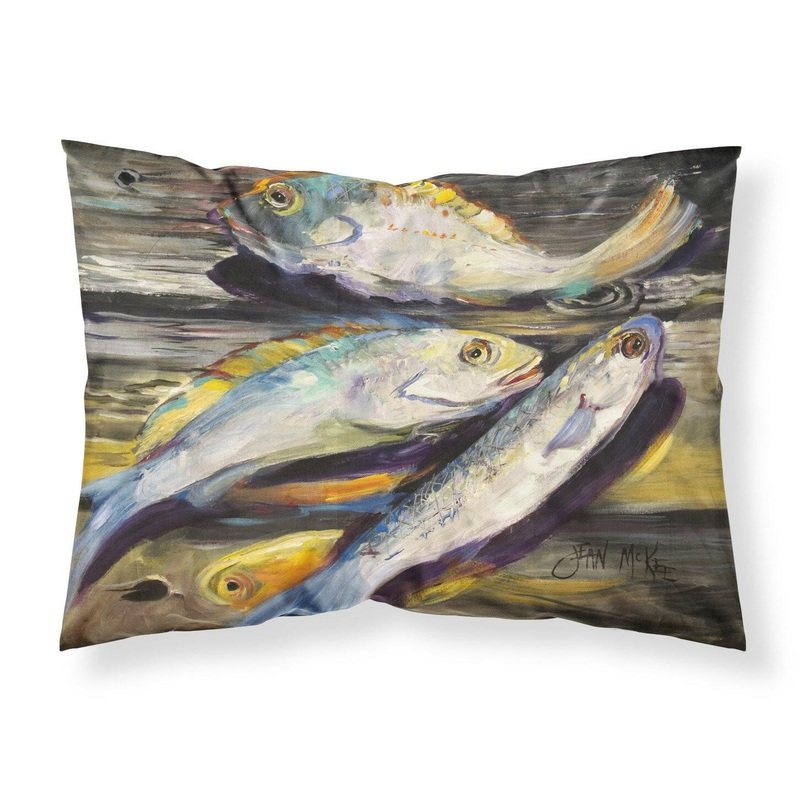 Fish on the Dock Fabric Standard Pillowcase  Artistic Decorative Front, White Back JMK1116PILLOWCASE