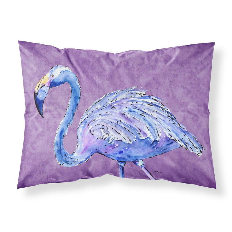 Flamingo on Purple Standard Pillowcases  Artistic Decorative Front, Crisp White Back