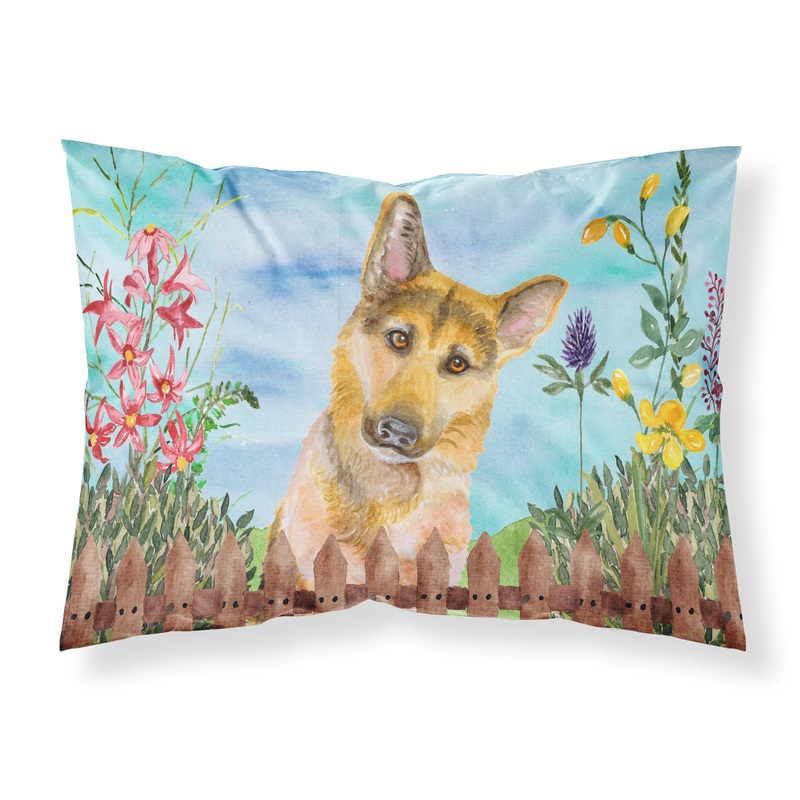 German Shepherd #2 Spring  Standard Pillowcase  Artistic Decorative Front, White Back CK1273PILLOWCASE