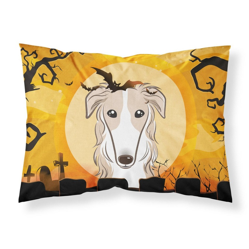 Halloween Borzoi Fabric Standard Pillowcase  Artistic Decorative Front, White Back BB1786PILLOWCASE