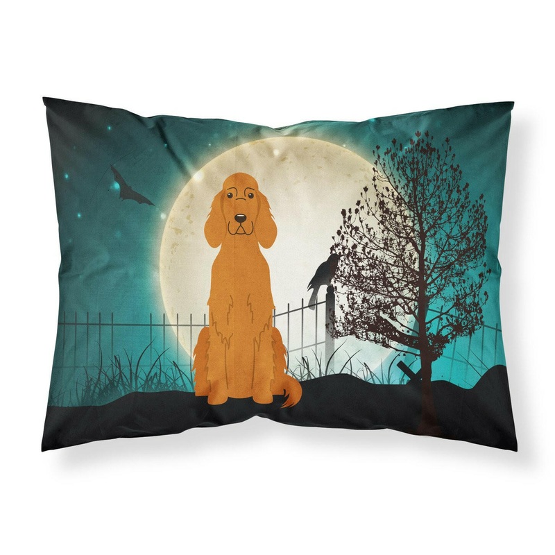 Halloween Scary Irish Setter Fabric Standard Pillowcase  Artistic Decorative Front, White Back BB2254PILLOWCASE