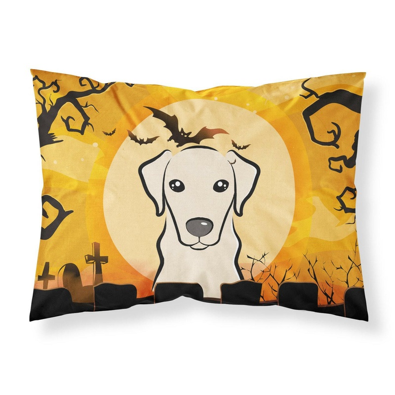 Halloween Yellow Labrador Fabric Standard Pillowcase  Artistic Decorative Front, White Back BB1780PILLOWCASE
