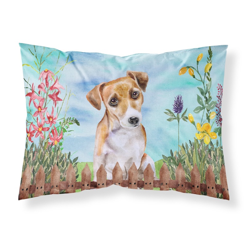 Jack Russell Terrier #2 Spring  Standard Pillowcase  Artistic Decorative Front, White Back CK1275PILLOWCASE