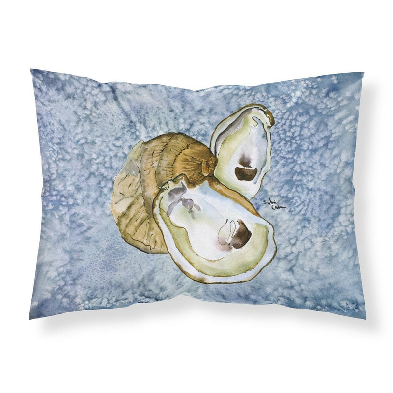 Oyster Standard Pillowcases  Artistic Decorative Front, Crisp White Back
