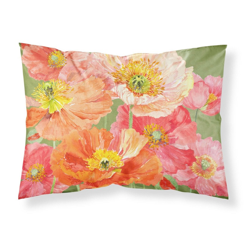 Poppies by Anne Searle Fabric Standard Pillowcase  Artistic Decorative Front, White Back SASE664CPILLOWCASE