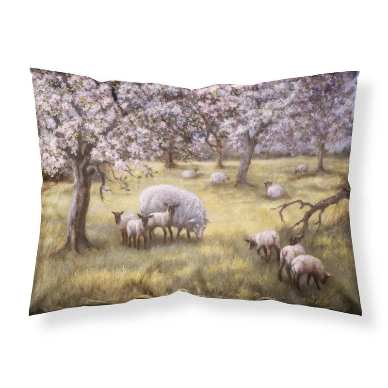 Sheep by Daphne Baxter Fabric Standard Pillowcase  Artistic Decorative Front, White Back BDBA0133PILLOWCASE