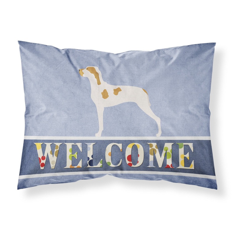Ariege Pointer Welcome Fabric Standard Pillowcase  Artistic Decorative Front, White Back BB8272PILLOWCASE