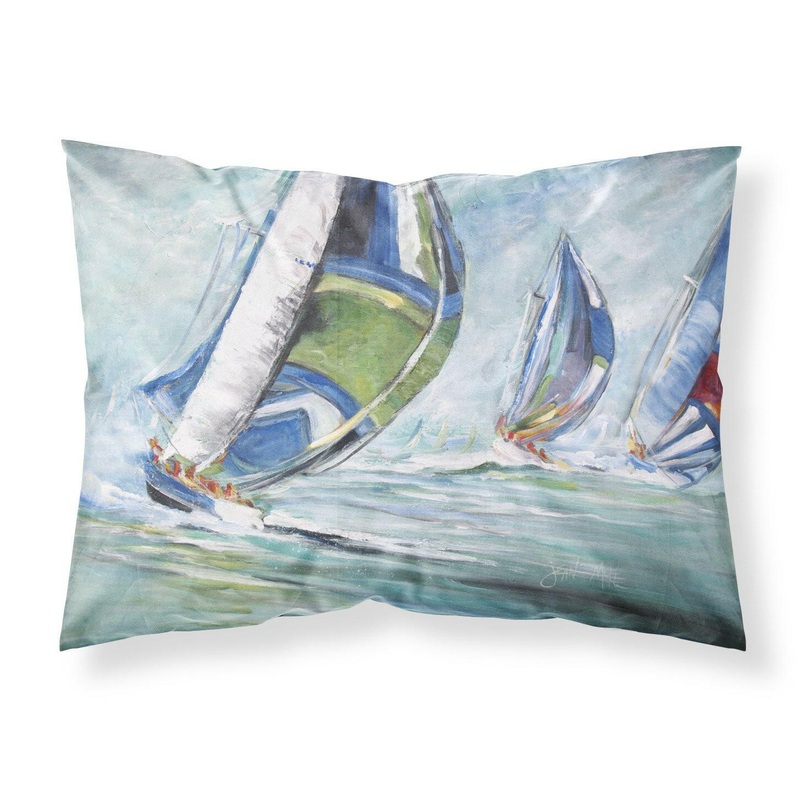 Boat Race Fabric Standard Pillowcase  Artistic Decorative Front, White Back JMK1030PILLOWCASE