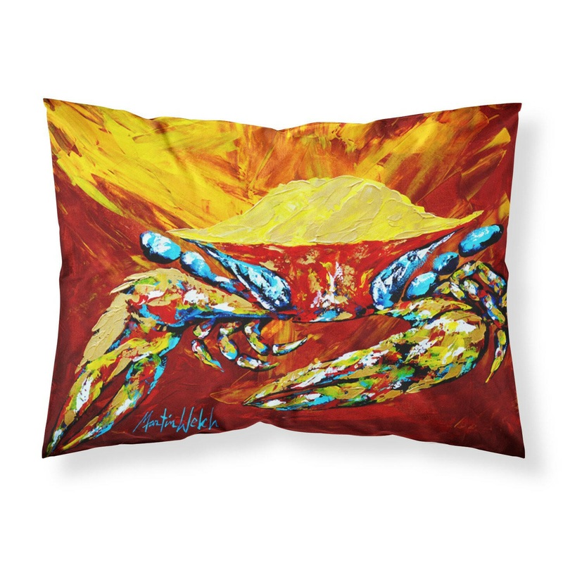 Crab Buster Brown Standard Pillowcases  Artistic Decorative Front, Crisp White Back