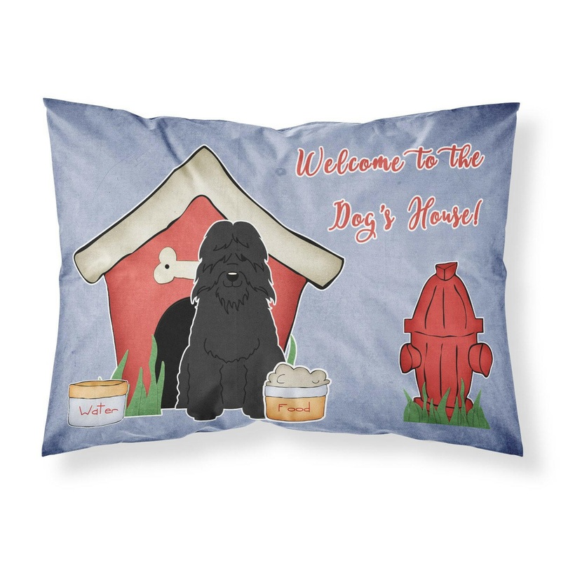 Dog House Collection Bouvier des Flandres Fabric Standard Pillowcase  Artistic Decorative Front, White Back BB2828PILLOWCASE