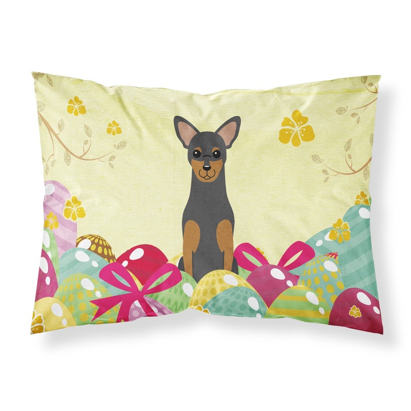 Easter Eggs Manchester Terrier Fabric Standard Pillowcase  Artistic Decorative Front, White Back BB6028PILLOWCASE