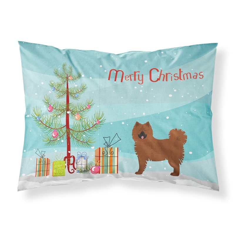Eurasier or Eurasian dog Christmas Tree  Standard Pillowcase  Artistic Decorative Front, White Back CK3454PILLOWCASE