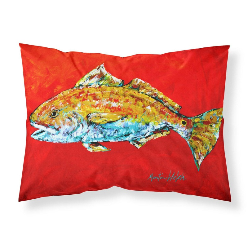 Fish - Red Fish Red Head Standard Pillowcases  Artistic Decorative Front, Crisp White Back