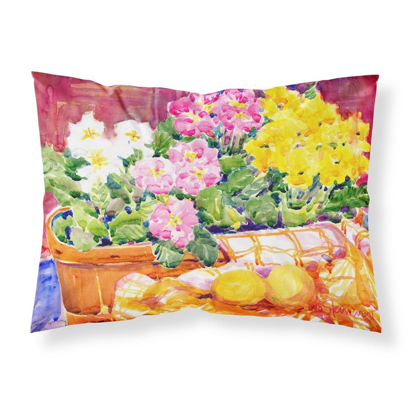 Flower - Primroses Standard Pillowcases  Artistic Decorative Front, Crisp White Back