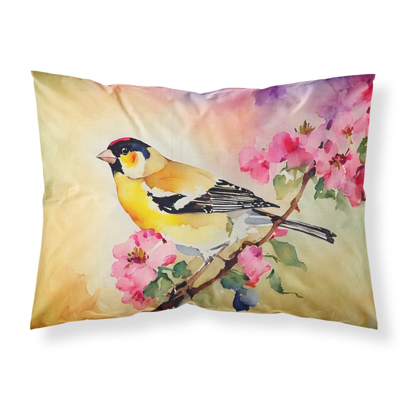 Goldfinch Standard Pillowcase  Artistic Decorative Front, White Back