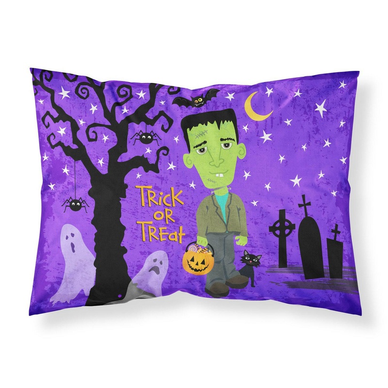 Halloween Frankie Frankenstein Fabric Standard Pillowcase  Artistic Decorative Front, White Back VHA3021PILLOWCASE