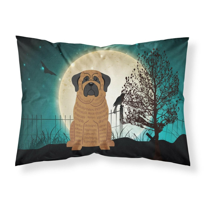 Halloween Scary Mastiff Brindle Fabric Standard Pillowcase  Artistic Decorative Front, White Back BB2205PILLOWCASE