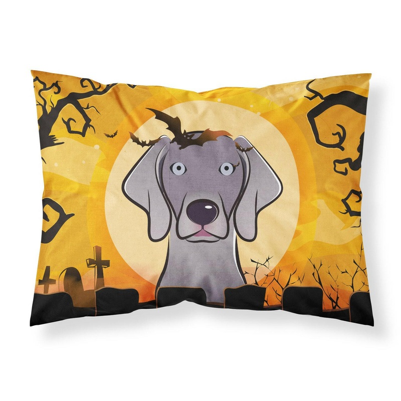 Halloween Weimaraner Fabric Standard Pillowcase  Artistic Decorative Front, White Back BB1789PILLOWCASE